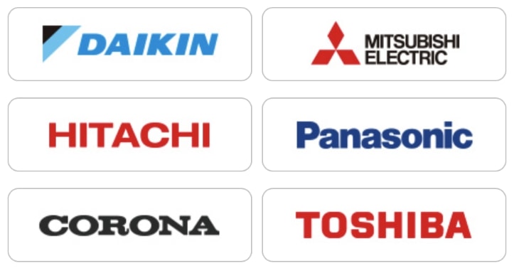 DAIKIN/MITSUBISHIELECTRIC/HITACHI/Panasonic/CORONA/TOSHIBA
